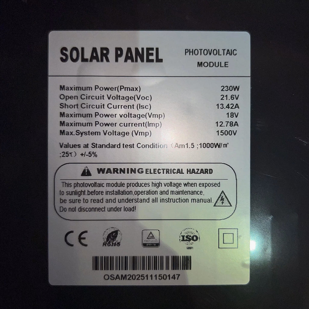 Panneau solaire rigide - 230W